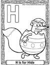 cartoon alphabets coloring sheets