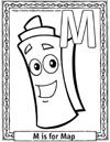 cartoon alphabets coloring sheets