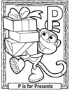 cartoon alphabets coloring sheets