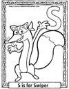 cartoon alphabets coloring sheets